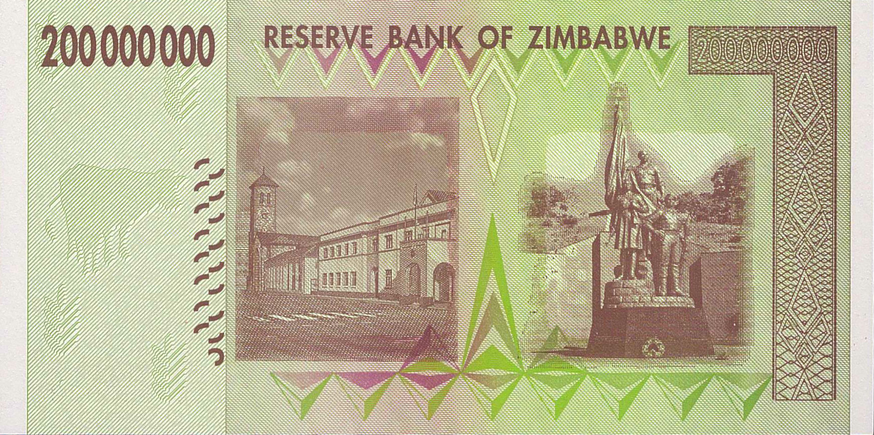Zimbabwe 200.000.000 2008 UNC P-81